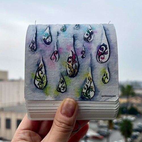 Floral Rain Drops