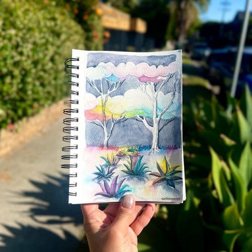 Foxtail Agave And Clouds