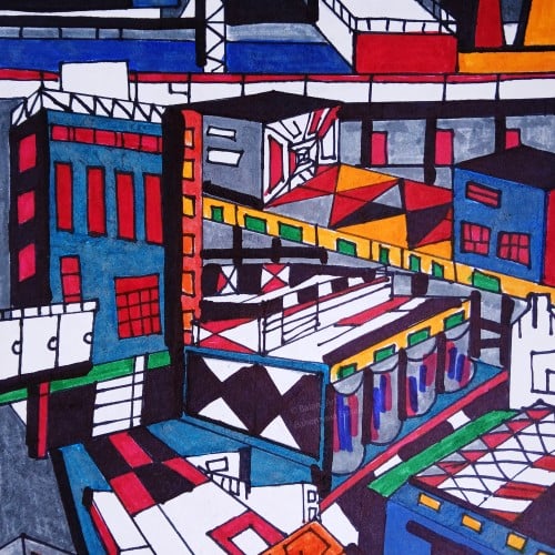 Abstract cityscape