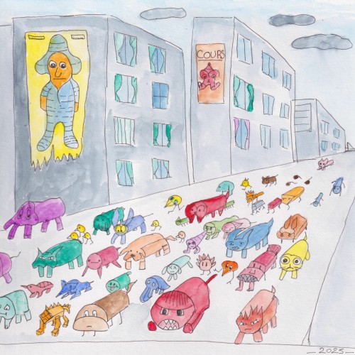 Herd of strange creatures