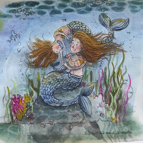 La sirena con i suoi piccolini