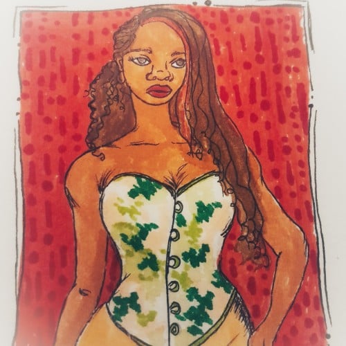 Floral corset