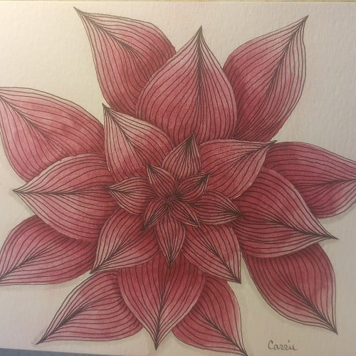 Mixed media water color and fine liner