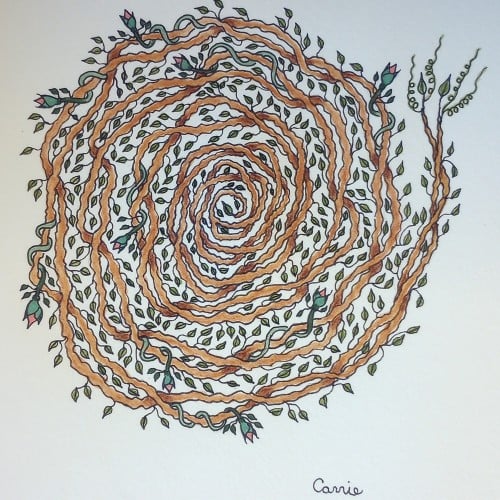 Rosebud spiral