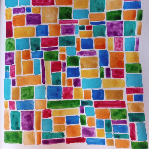 Experimenting with water colours