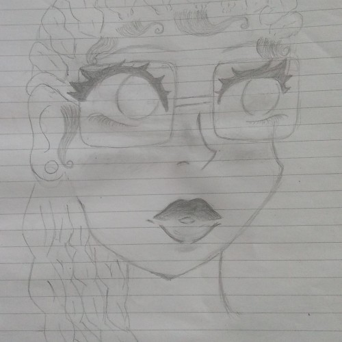 Black girl hairstyle sketch