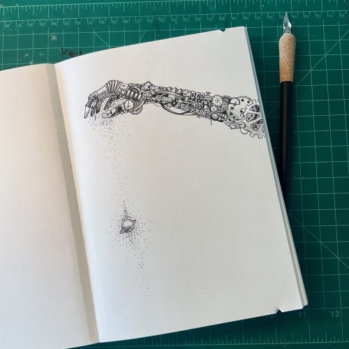 Clockpunk sketchbook experiment