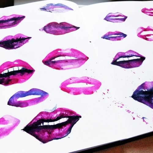 Watercolor Lips